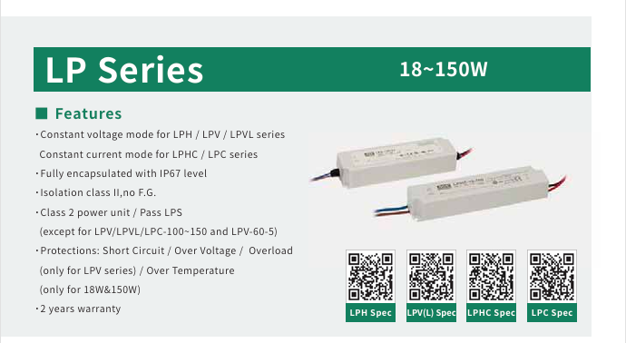 Meanwell LPV Series LED Driver