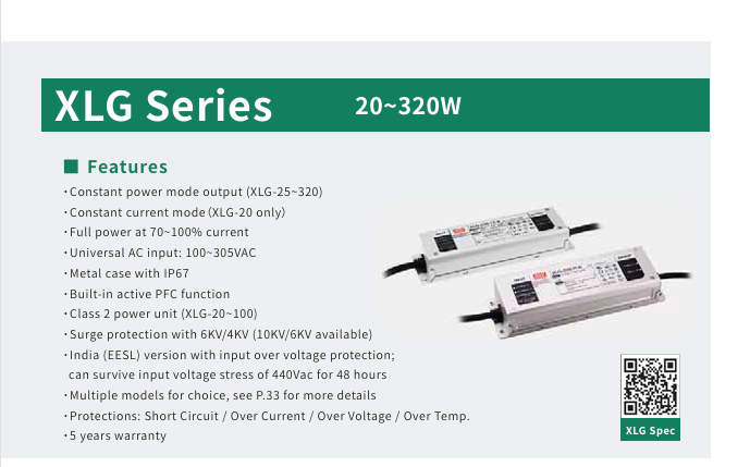 Meanwell XLG Series LED Driver